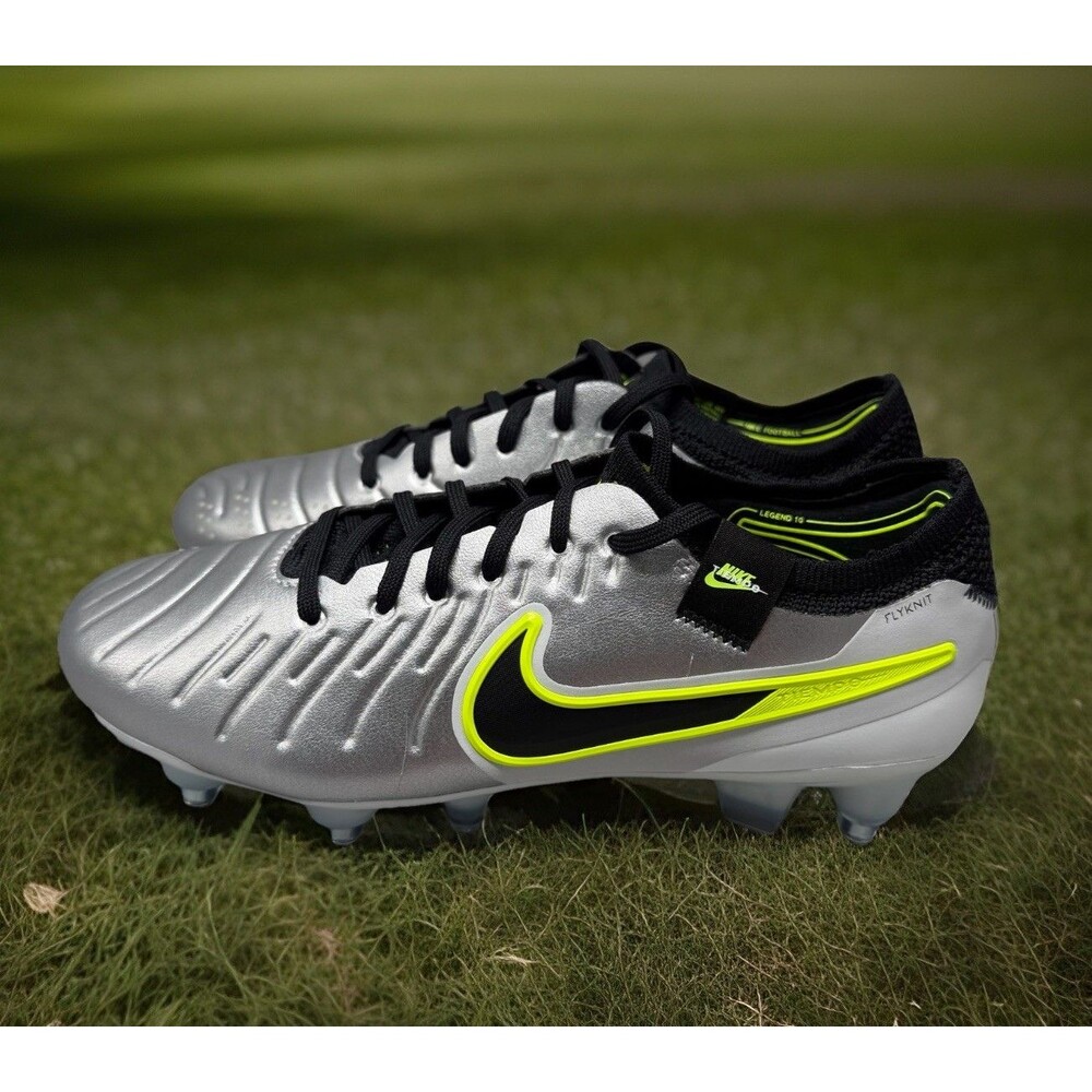 Nike Tiempo Legend 10 Elite Sg Pro Anti Clog Silver HF4375-002 Men Sz 4.5 NEW
